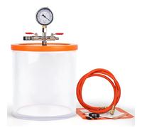 BACOENG Cámara de Vacío de Acrílico 12L, Kit de Desgasificación para Resina, Silicona y Epoxis