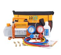 BACOENG Juego de manómetros diagnósticos, Bomba de vacío, Ideal para R22 R134a R410A R407C, Portátil.