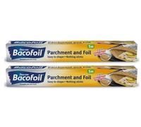 BacoFoil 2 papel de aluminio y pergamino, 2 en 1, 5 m