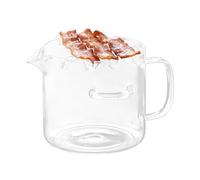 Bacon Cooker, Microwave Glass Cooking Pot, 7x5inch Crispy Bacon Tray with Lid, Tempered Borosilicate Material, Microwave Bacons Maker with Easy Drain, Kitchen Tool for Breakfast Baking