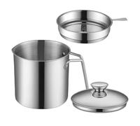 Bacon Grease Container - Bacon Grease Container With Mesh Strainer, Greases Containerswith Removable Strainer And Snug Lid, Food Grade Oil Holder For Kitchen For Olive Soup Storage Cooking Frying Home