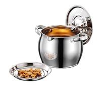 Bacon Grease Saver - Stainless Steel Oil Storage Keeper, Grease Jar with Strainer Lid, Heat Resistant Pour Spout Design, Kitchen Fat Collection Container for Cooking, Baking, Brunch