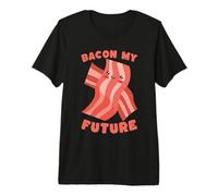 Bacon My Future, Linda y optimista, Amante de los Juegos de Palabras sobre Comida Camiseta Premium