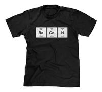 Bacon Periodic Element Tshirt Funny Science Sarcastic Cool Funny Tshirts for Men Black S