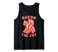 Bacon The Cut Funny Kawaii Juego de Palabras para el Desayuno Camiseta sin Mangas