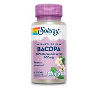 Bacopa Solaray 100 mg 60 cápsulas vegetales - complemento para la función cognitiva