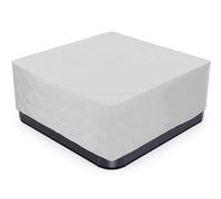 BaCover Cubierta de Bañera de Hidromasaje Cuadrada, 210D Funda Protectora para SPA Exterior Resistente al Polvo Impermeable,Plata,200x200x85cm