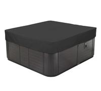 BaCover Cubierta de bañera de hidromasaje Oxford 210D de Alta Resistencia Impermeable con Revestimiento UV y PU y Alta Resistencia al desgarro,Negro,215x215x30cm