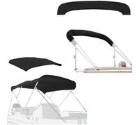 BaCover Cubierta de Repuesto para toldo Bimini, Lona 600D Duradera de Grado Marino, toldo para Barco, Lona de Repuesto Solamente, sin Marco,Negro,3BOW 85"~90" W