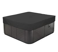 BaCover Cubierta para Bañera de Hidromasaje, 210D Funda para SPA Cuadrada, Impermeable Resistente a los Rayos UV, Varios Tamaños a Elegir,Negro,210x210x30cm