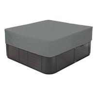 BaCover Cubierta para Bañera de Hidromasaje, 210D Funda para SPA Cuadrada, Impermeable Resistente a los Rayos UV, Varios Tamaños a Elegir,Gris,220x220x30cm