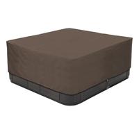 BaCover Cubierta para Bañera de Hidromasaje, 210D Funda para SPA Cuadrada, Impermeable Resistente a los Rayos UV, Varios Tamaños a Elegir,Café,240x240x85cm