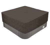 BaCover Funda Exterior Impermeable, 210D Oxford Whirlpool Abdeckung, Cubierta De BañEra De Hidromasaje para Exteriores protección contra el Viento UV,Café,218x218x50cm