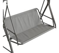 BaCover Repuesto Asiento Columpio Jardín Universal, Funda de Tela Impermeable 600D Oxford para Balancín 2/3 Plazas, Recambio de Lona Columpio Exterior y Porche,Gris,158x(54+54) cm