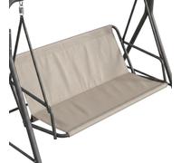 BaCover Repuesto Asiento Columpio Jardín Universal, Funda de Tela Impermeable 600D Oxford para Balancín 2/3 Plazas, Recambio de Lona Columpio Exterior y Porche,Beige,120x(47+47) cm