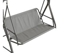BaCover Repuesto Asiento Columpio Jardín Universal, Funda de Tela Impermeable 600D Oxford para Balancín 2/3 Plazas, Recambio de Lona Columpio Exterior y Porche,Gris,148x(50+50) cm