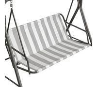 BaCover Repuesto Asiento Columpio Jardín Universal, Funda de Tela Impermeable 600D Oxford para Balancín 2/3 Plazas, Recambio de Lona Columpio Exterior y Porche,Gray Stripes,113x(47+47) cm
