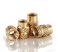 BACSHBY 20 Piezas Insertos Roscados de Latón M2.5,Tuercas de Inserción Termoinsertables M2.5x6x3.5 mm para Plástico,Insertos Moleteados para Impresión 3D,Piezas de Plástico