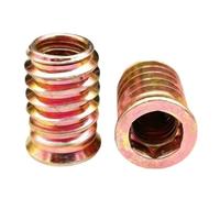 BACSHBY 20 Piezas Insertos Roscados para Madera M8x15mm, Manguitos Roscados de Acero al Carbono para Muebles, Tuercas de Inserción Galvanizadas