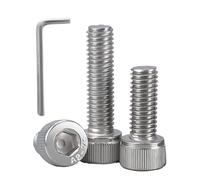 BACSHBY Tornillos cilíndricos M6 x 70 mm con hexágono interior, cabeza plana de acero inoxidable A2 V2A, rosca completa, tornillos de cabeza cilíndrica, tornillos hexagonales con llave inglesa, 10