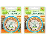 Bacterisan Pulseras Repelentes, con Citronela, Blister 1 Talla L + 1 Talla S (Paquete de 2)
