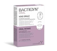 Bactigyn Oral - Probióticos para mujer íntima - 4 cepas de lactobacilos - 2,10⁹ UFC por cápsula - Equilibrio microbiota y confort femenino - Fabricado en Francia - 30 cápsulas