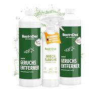 BactoDes - Spezial Geruchsneutralisierer 2L Konzentrat mit Spray-Mischflasche - Universal Enzymreiniger mit bio Mikroben-Wirkung - Effektiver Geruchsentferner für sämtliche unangenehme Gerüche