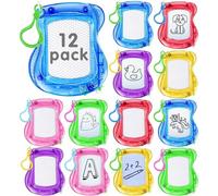 Bacxzomx 12 Pieza Mini Tablero de Dibujo, Mini Pizarra Magnética con Llavero para Niños, Regalos Cumpleaños Niños Piñata, Artículos de Fiesta Juguetes para Pascua, Relleno para Bolsas de Regalo