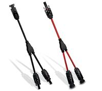 Bacxzomx Y Conectores Solares, 30A 1000V DC Cable Y solar, 1 a 2 Adaptador Y para Paneles Solares MMF/FFM, IP67 Cable Solar Y Distribuidor para Solar Fotovoltaico
