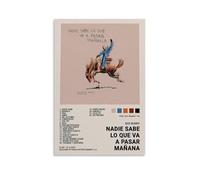 Bad B - Póster de Nadie Sabe Lo Que Va A Pasar Mañana de Bad BunnyWall Art Poster Impermeable para Sala de Estar Dormitorio Oficina Moderno Impresión en Lienzo Decoración del Hogar Regalo Creatividad