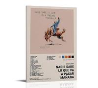 Bad B - Póster de Nadie Sabe Lo Que Va A Pasar Mañana de Bad BunnyWall Art Poster Impermeable para Sala de Estar Dormitorio Oficina Moderno Impresión en Lienzo Decoración del Hogar Regalo Creatividad