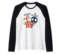 Bad Bacon Juegos de Palabras Son freír Divertido Juego de Palabras de Comida Camiseta Manga Raglan