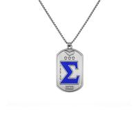 Bad Bananas Phi Beta Sigma Fraternity Parafernalia - Collar con colgante de etiqueta de perro - Sigma - Vendedor oficial - con cadena de cuerda de 60,9 cm