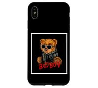Bad Boy Funny Teddy Bear Illustration Graphic Design Style Carcasa para iPhone XS MAX