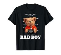 Bad Boy Tee Shirt, Funny Teddy Bear Graphic Design Style Fun Camiseta
