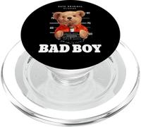 Bad Boy tee Shirt, Funny Teddy Bear Graphic Design Style Fun PopSockets PopGrip para MagSafe