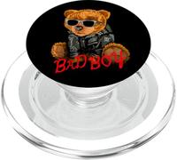 Bad Boy tee Shirt, Funny Teddy Bear Graphic Design Style Fun PopSockets PopGrip para MagSafe