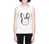 Bad Bunny Psychedelic Blanca Mujer Camiseta De Tirantes Tamaño S White Women's Tank tee Size S