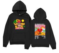 Bad Bunny UN Verano SIN TI Imprimir Sudadera con Capucha Suéter De Manga Larga De Hip-Hop Streetwear Sudaderas De Polar