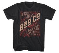 Bad Company Feel Like Makin Love Men's T Shirt Straight Shooter Album Rock Band Blacks