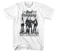 Bad Company Munich Concert 77 Men's T Shirt Ompiahalle Super Group Rock BandWhite3XL