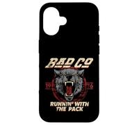 Bad Company Runnin 'with The Pack Wolf Head 1976 Carcasa para iPhone 16