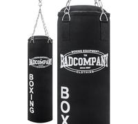 Bad Company Saco de boxeo con cadena de acero resistente, relleno y sin relleno, 80 x 30 cm, 100 x 30 cm
