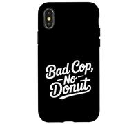 Bad Cop No Donut Divertido Retro Policía Humor Carcasa para iPhone X/XS