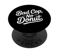 Bad Cop No Donut Divertido Retro Policía Humor PopSockets PopGrip Adhesivo