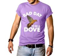 Bad Day to Be A Dove - Camiseta para hombre, diseño de paloma, morado claro, S