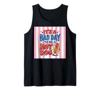Bad Day to Be A Hot Dog BBQ Grilling 4th of July Food Humor Camiseta sin Mangas