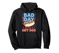 Bad Day To Be A Hot Dog Funny 4th of July BBQ Cookout Sudadera con Capucha