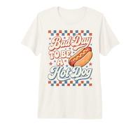 Bad Day To Be A Hot Dog Funny BBQ 4th of July Camiseta Premium
