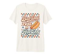 Bad Day To Be A Hot Dog Funny BBQ 4th of July Camiseta Premium